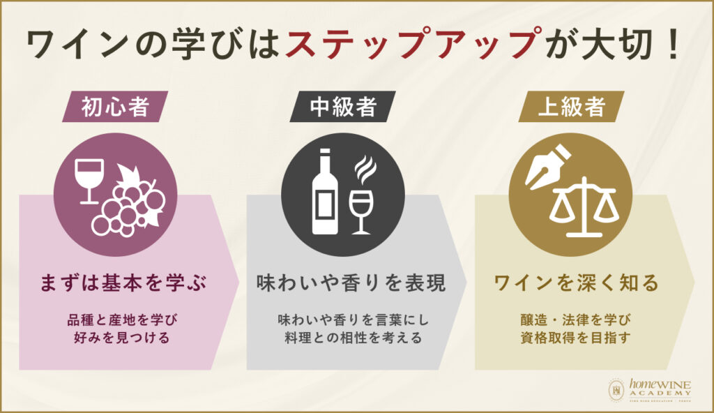 ワインの学びはステップアップが大切！