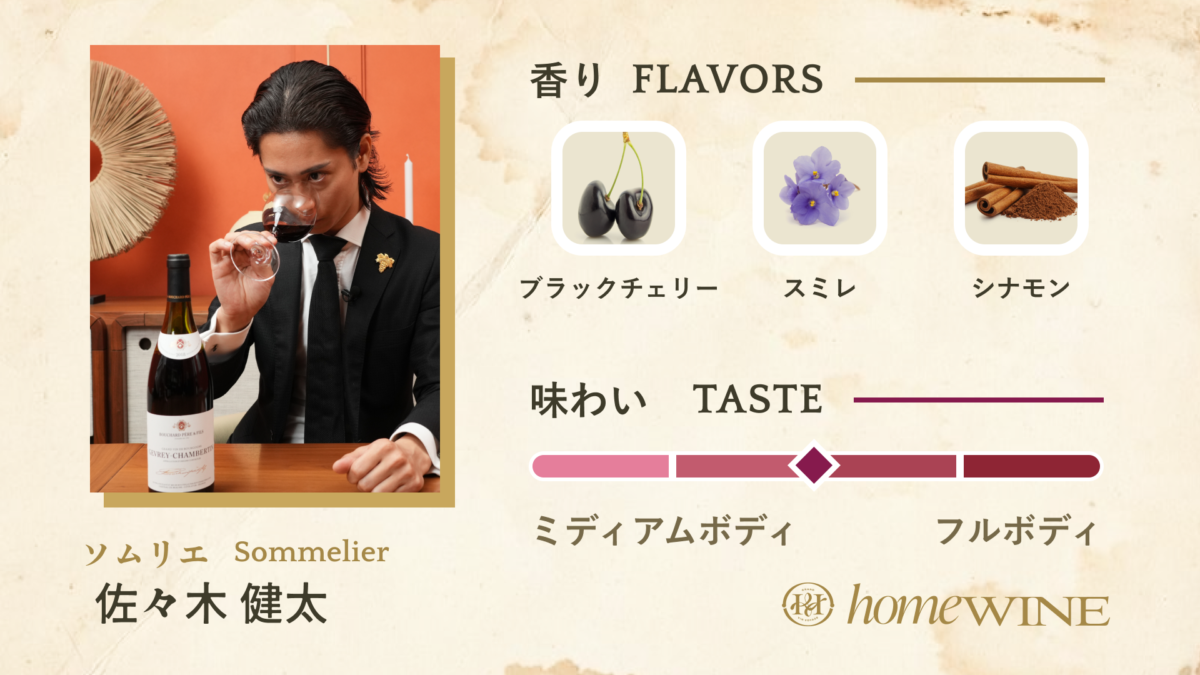 テイスティングノート　ジュヴレ・シャンベルタン ブシャール・ペール・エ・フィス"